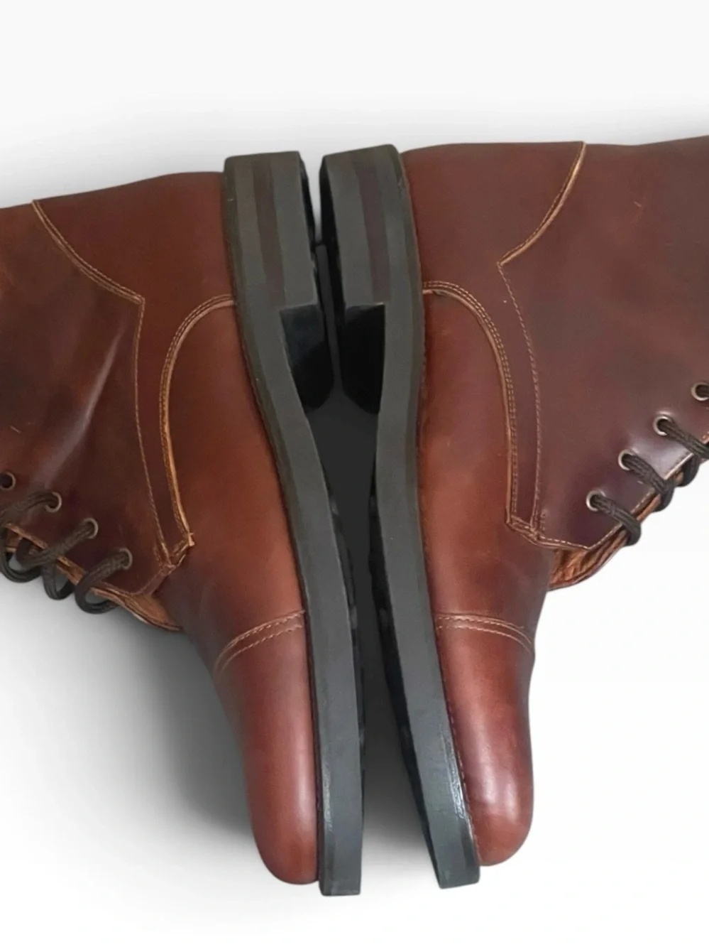 Johnston Murphy Made In Italy Leather Brown Mens Boots US 8.5 M